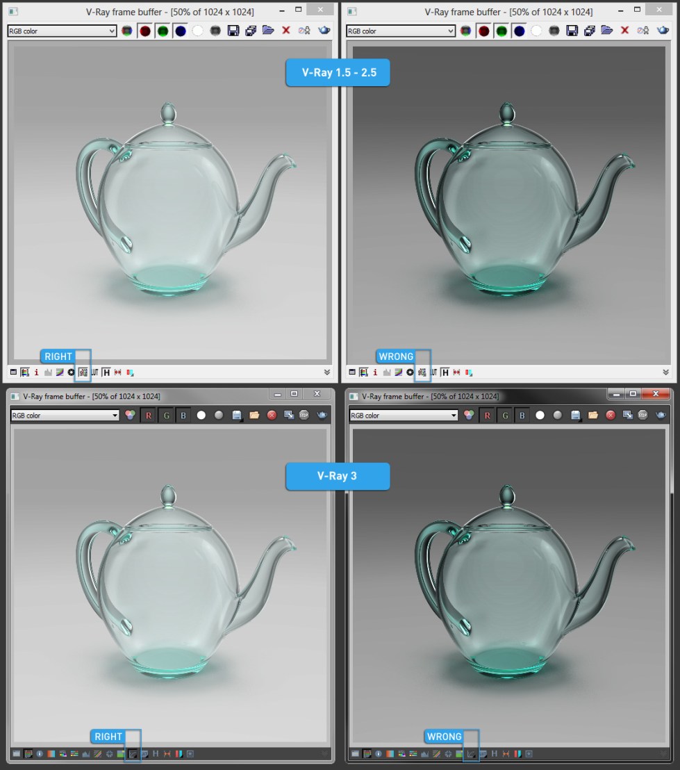 Vray framebuffer settings