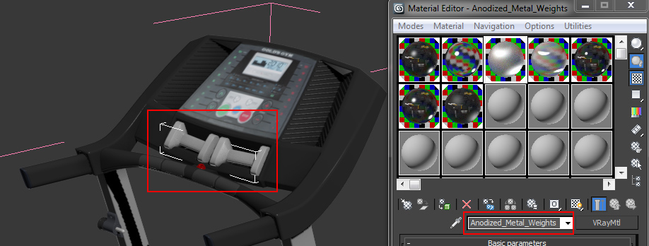 how to use individual materials in material editor for Scene Management 