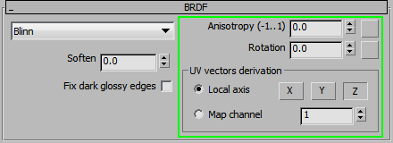BRDF Anisotropy Vray