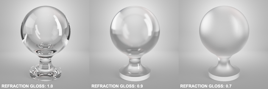 Rrefraction Glossiness Vray