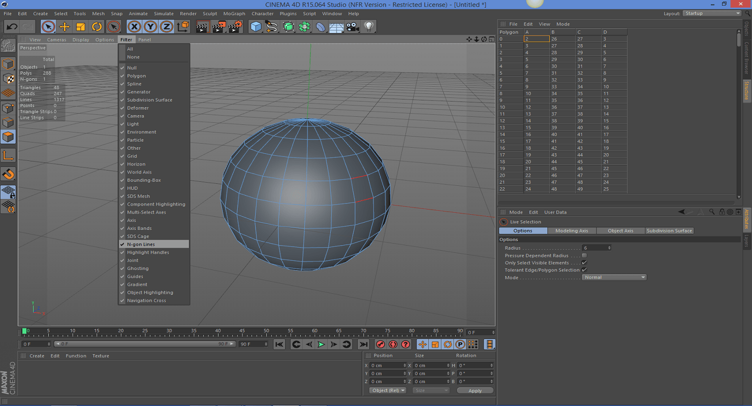 C4d ngon lines | 3D Modeling Resources