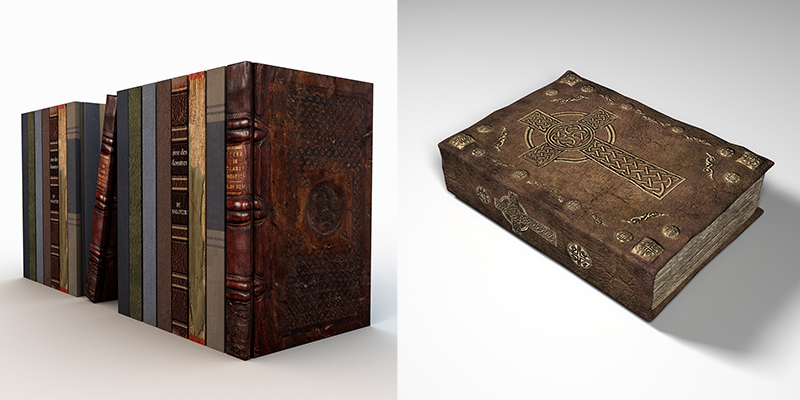 Books_bothOrientations | 3D Modeling Resources