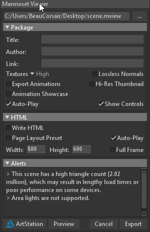 Artist Guide to Marmoset Viewer