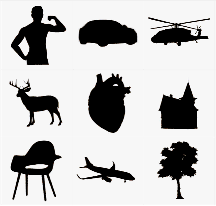 Example of good Search Silhouettes for TurboSquid products